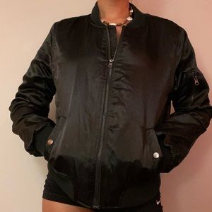 Black bomber jacket